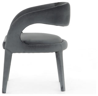 Hawkins Dining Chair, Charcoal Velvet
