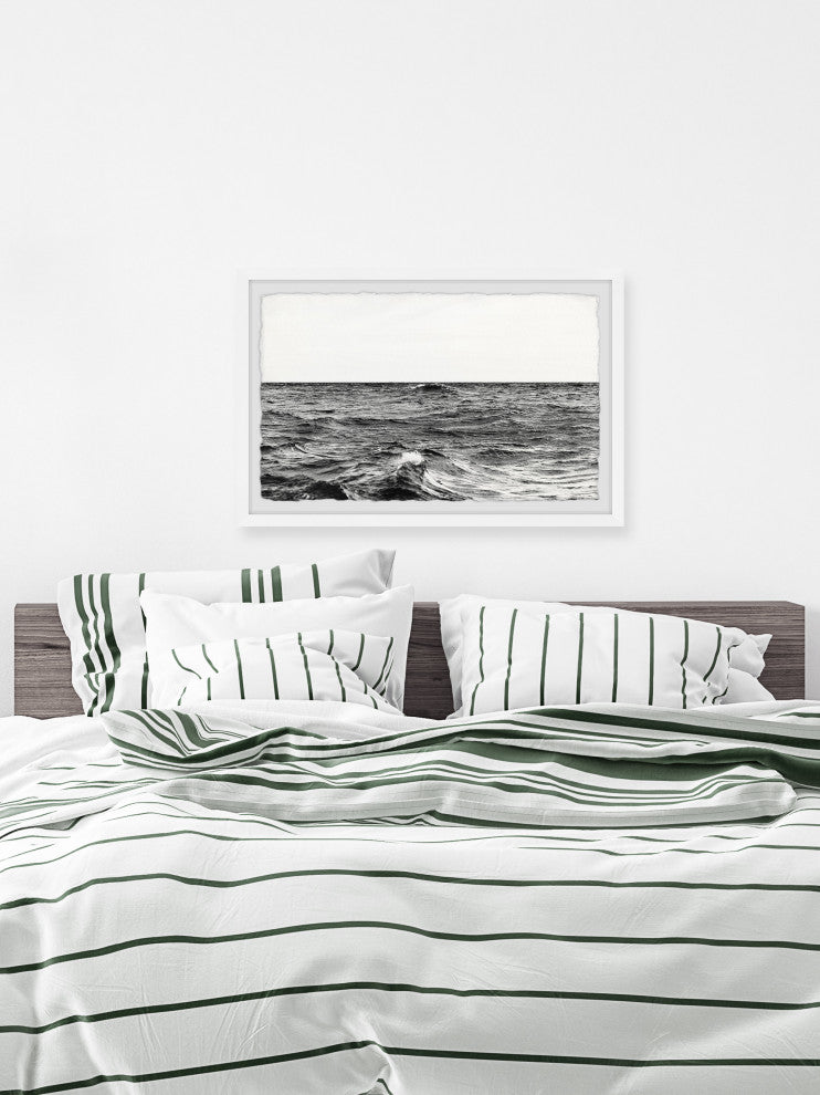 "Ocean Storm Brewing" Framed Painting Print, 18x12