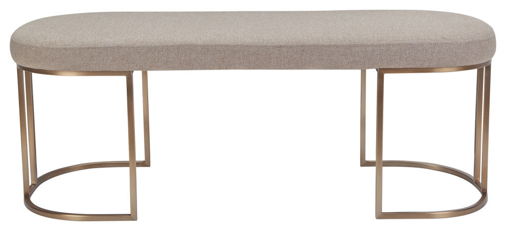 Art Deco Kazu Bench Light Grey - Grey