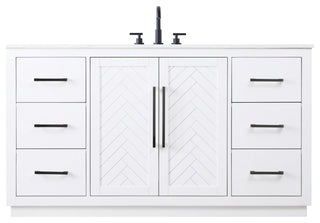 Home Living 60" Single Bathroom Vanity, White