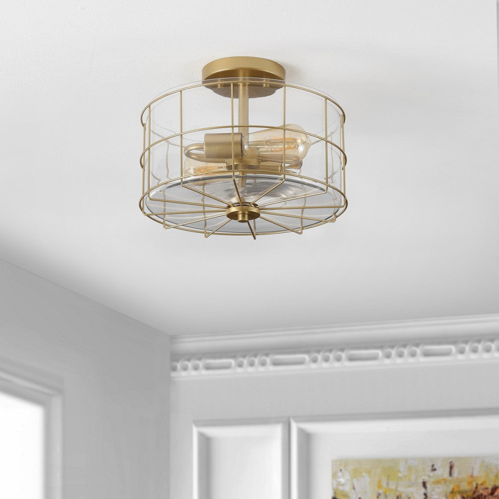 Safavieh Hannes Flush Mount Brass