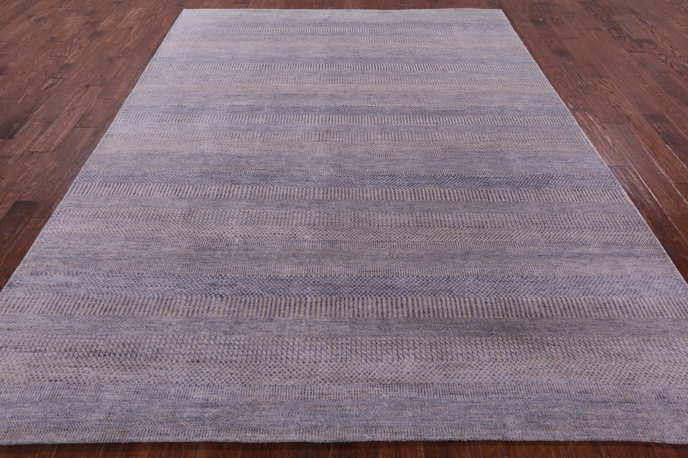 8' 2" X 10' 3" Wool and Silk Handmade Savannah Grass Rug Q11918