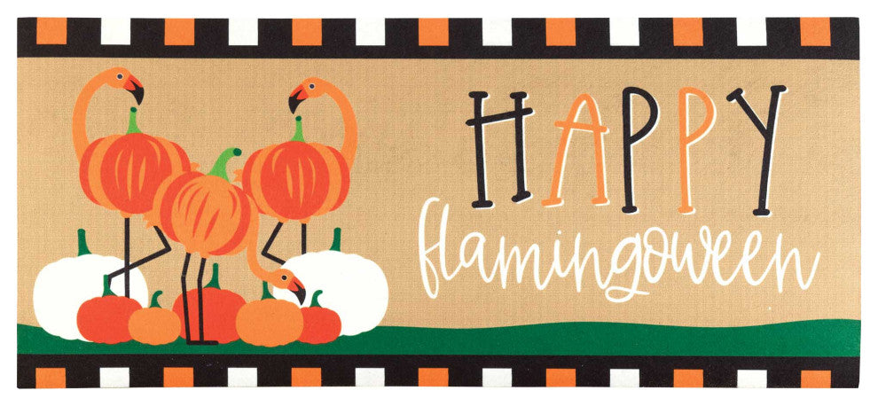 Doormat Insert, Happy Flamingoween