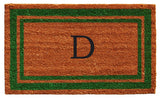 Green Border 24"x36" Monogram Doormat, Letter D