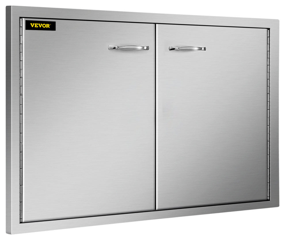 VEVOR Outdoor Kitchen Doors BBQ Kitchen Doors 33x22" Stainless Steel Cabinet