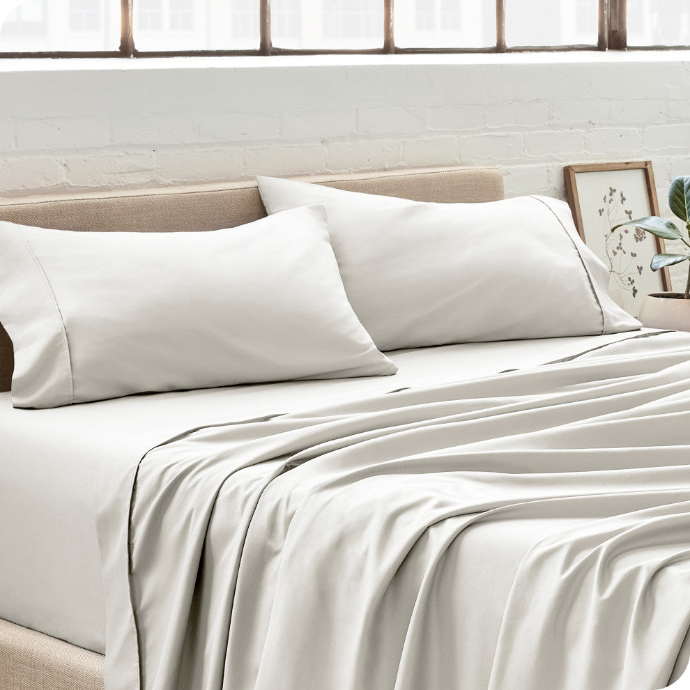 Bare Home Microfiber Pillowcases - Set of 2, Ivory, Standard