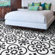 8"x8" Orika Handmade Cement Tile, White/Black, Set of 12