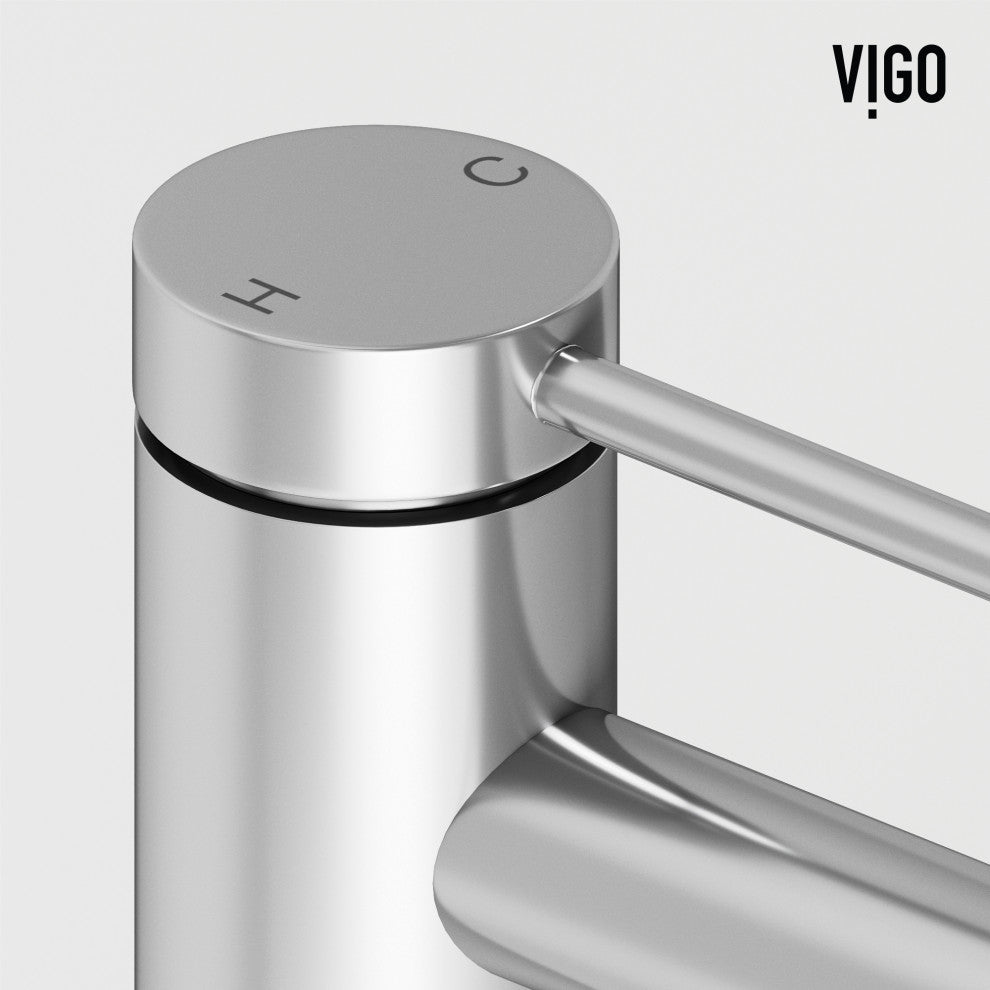 VIGO Jewel 11" H Single Handle Single Hole Bathroom Vessel Faucet, Chrome