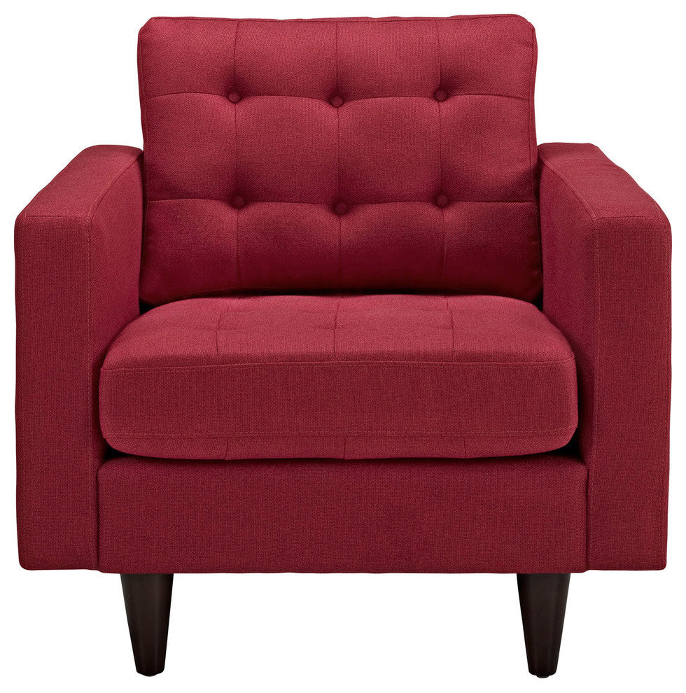 Modern Contemporary Living Room Armchair Set of 2 Red