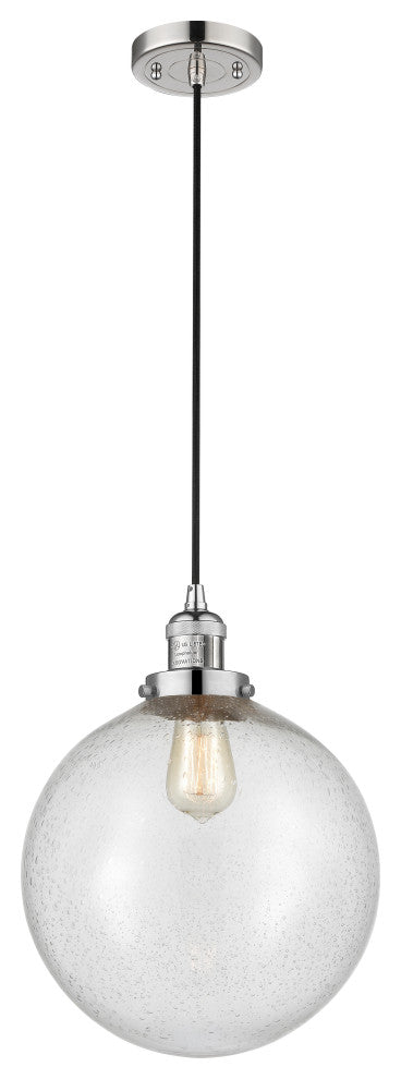 Beacon Mini Pendant, Polished Nickel, Seedy
