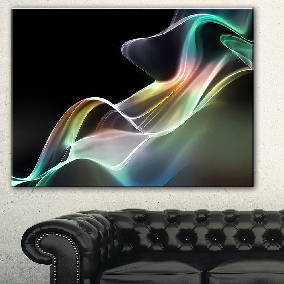 "Abstract Smoke Reflection" Abstract Digital Art Canvas Print