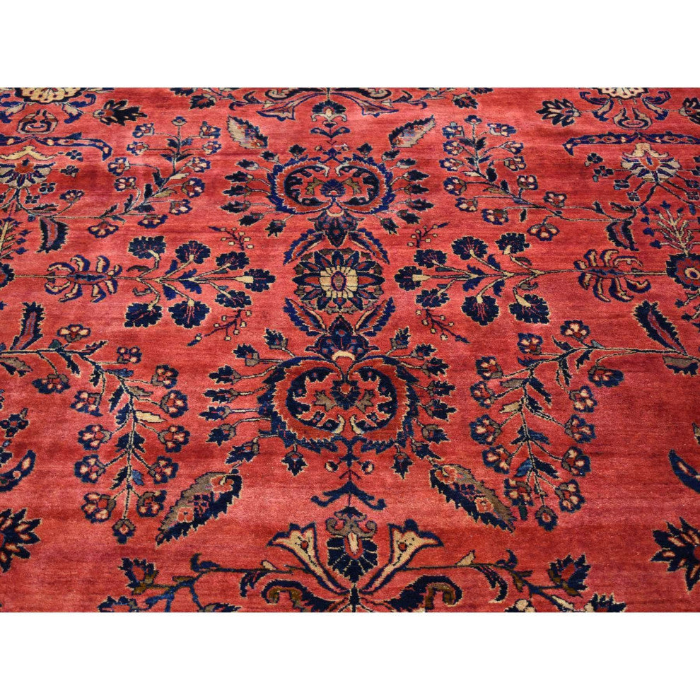 Oversized Antique Persian Moharajan Sarouk Full Pile Hand Knotted Rug12'4"x19'3"