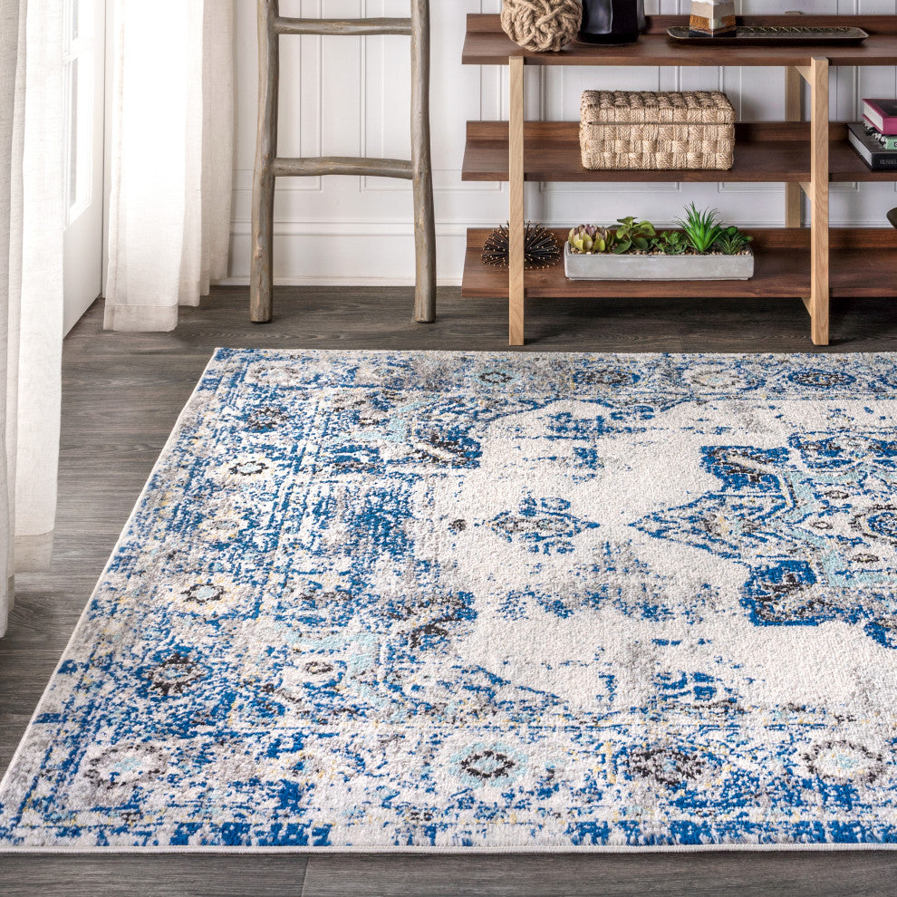 Modern Persian Boho Vintage Medallion Area Rug, 3 X 5
