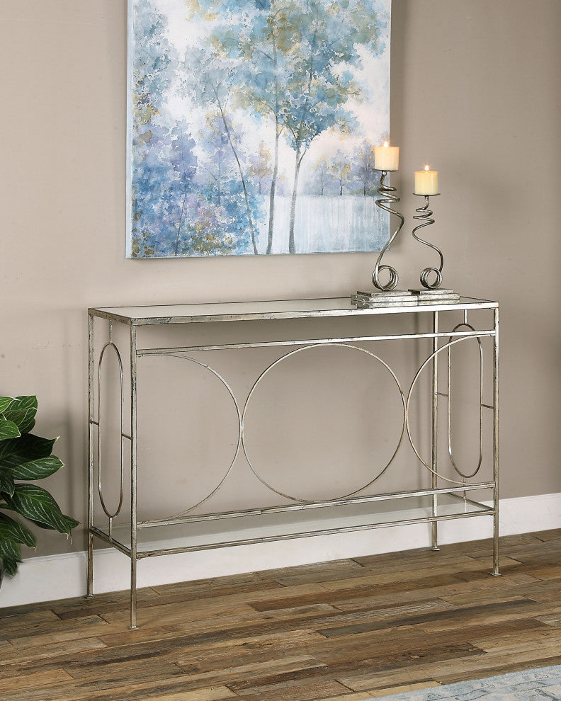 Uttermost - 24541 - Console Table - Luano - Antique Silver