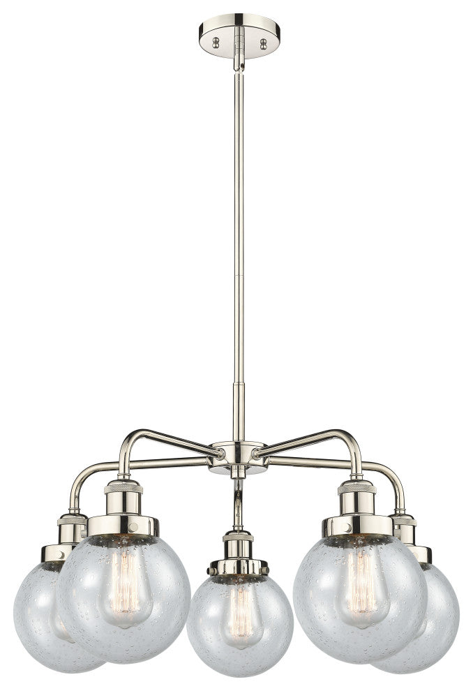 Innovations Beacon 5 24" Chandelier Polished Nickel