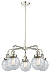 Innovations Beacon 5 24" Chandelier Polished Nickel