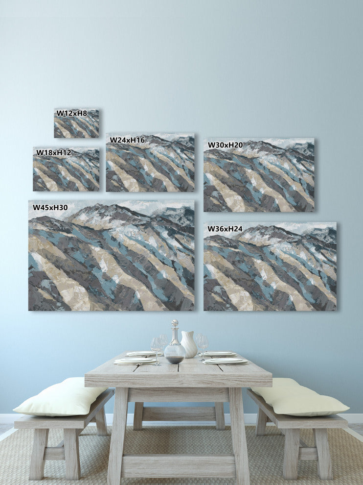 "The Blue Gem" Painting Print on Wrapped Canvas, 18x12