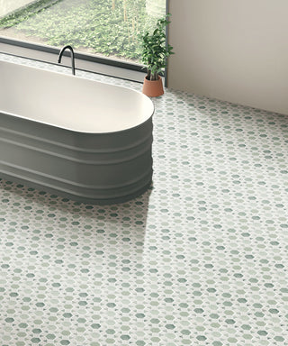 10-Pieces of 3.25" x 12.75" Marble Novelty Mosaic Wall & Floor Tile