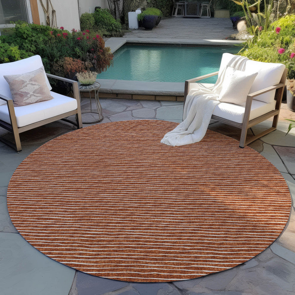 Indoor/Outdoor Laidley LA1 Paprika Machine Washable 10' x 10' Rug