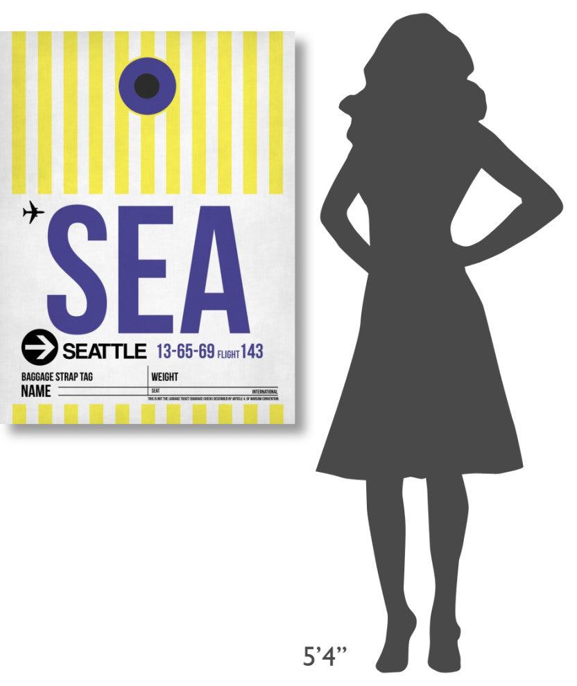 "SEA Seattle Luggage Tag 1" Fine Art Print