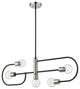 Zlite 621-5L-MB-PN 5-Light Chandelier, Clear