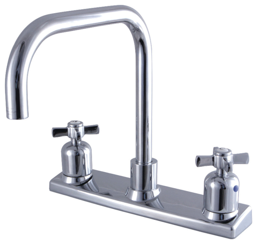 Kingston Brass 8" Centerset Kitchen Faucet, Polished Chrome