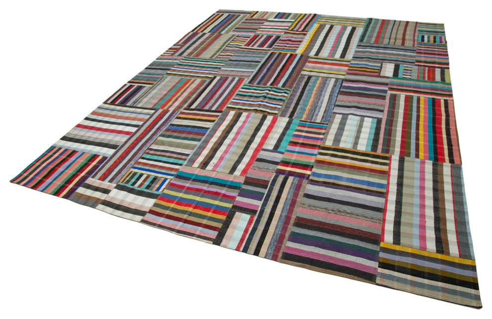 Rug N Carpet - Handmade Oriental 11' 9'' x 15' 0'' Vintage Patchwork Kilim Rug
