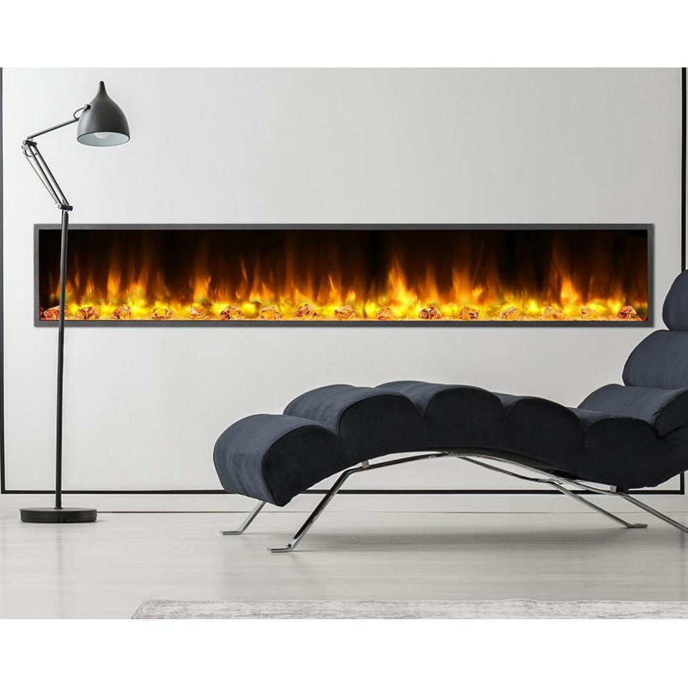 Dynasty Harmony BEF Built-in Linear Electric Fireplace, 80" Wide