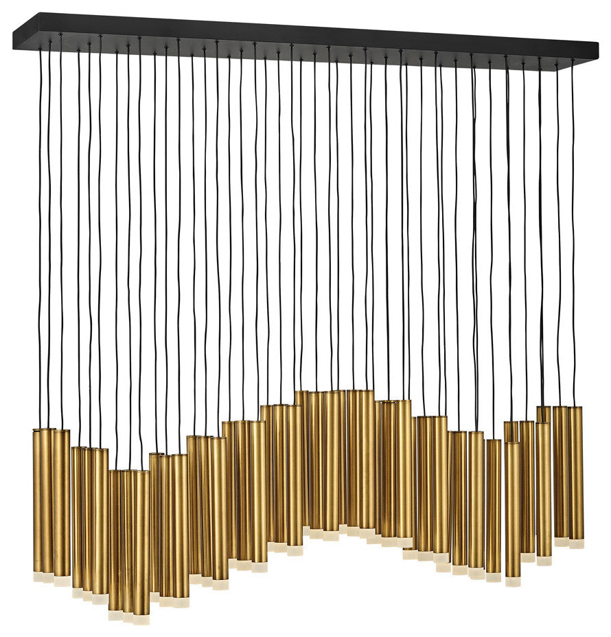 Fredrick Ramond Harmony Medium Adjustable Led Linear, Heritage Brass