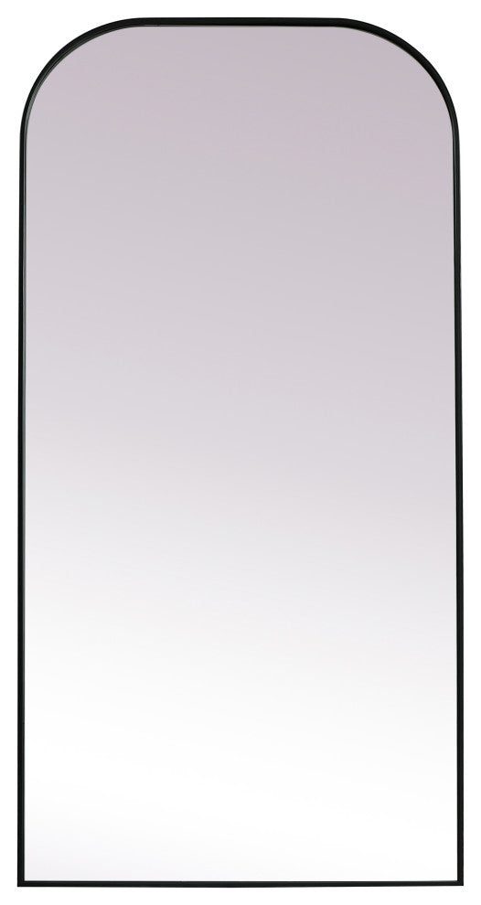 Metal Frame Arch Full Length Mirror 35X72 Inch, Black
