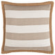 Surya Warrick Oatmeal Pillow Shell With Polyester Insert 18"H X 18"W