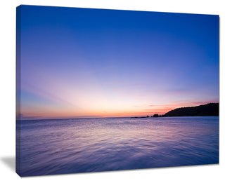 "Bright Blue Sky and Waters At Sunset" Seashore Canvas Print, 40"x30"