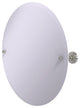 Frameless Round Beveled Edge Tilt Mirror, Satin Nickel