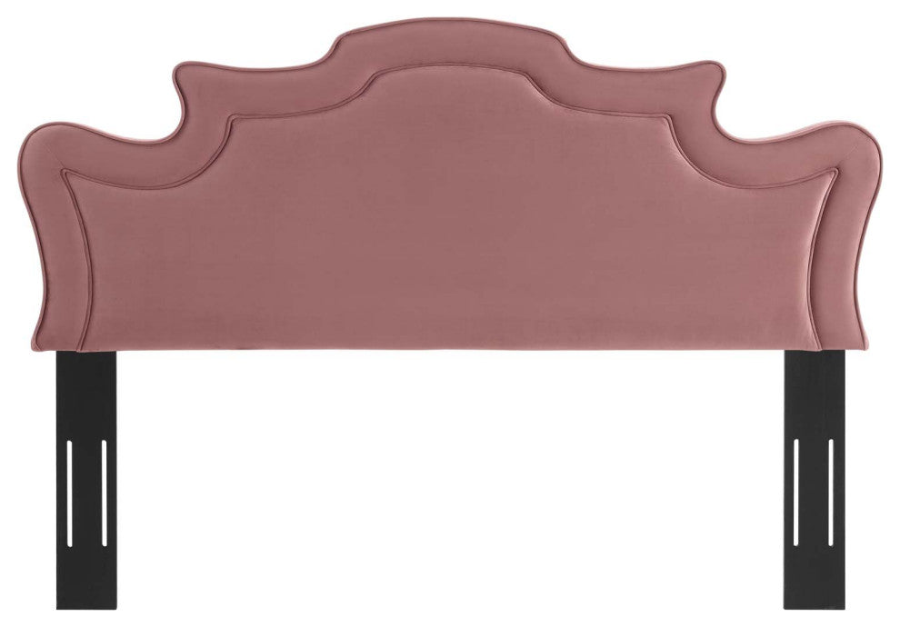 Evangeline Performance Velvet Twin Headboard, Dusty Rose