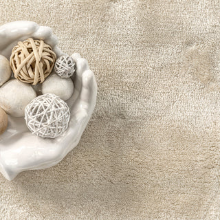 nuLOOM Loni Solid Machine Washable Shag Area Rug, Cream, 5'x8'