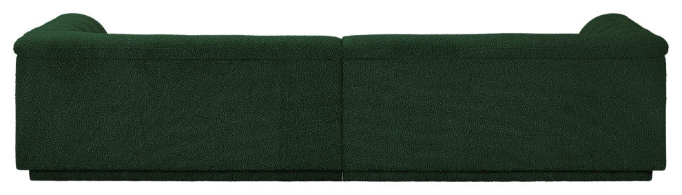 Cascade Upholstered Modular Sofa, Green, Boucle Fabric, Straight Sofa