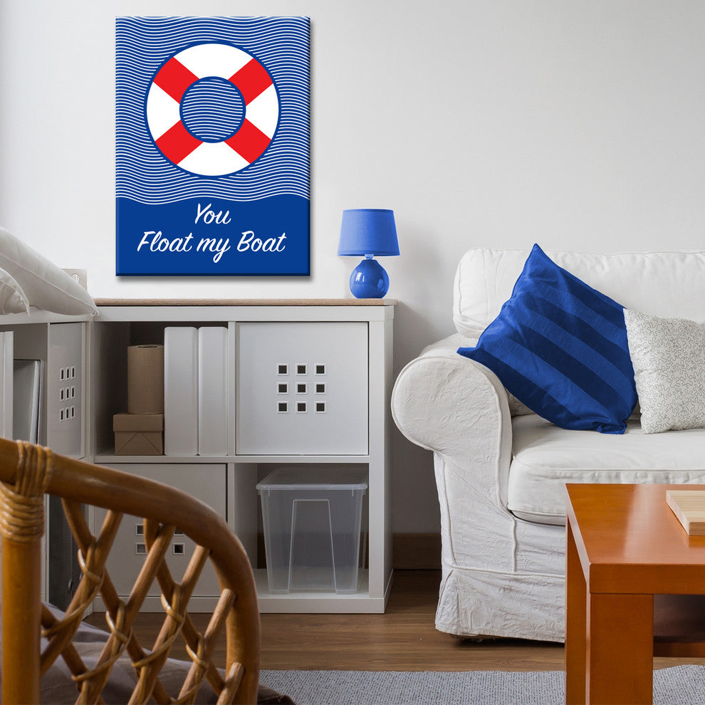 Ready2HangArt 'You Float my Boat' Canvas Art, (Xs) 16" Hx12" W