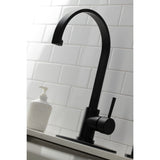 LS8710DLBS Concord Single-Handle Kitchen Faucet With Brass Sprayer, Matte Black
