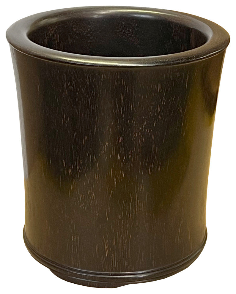 Chinese Zitan Wood Natural Pattern Brush Pen Holder/Brush Pot Hws2544