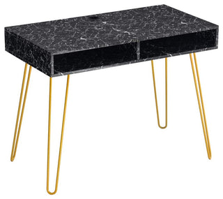 Round Coffee Table for Living Room with Metal Frame