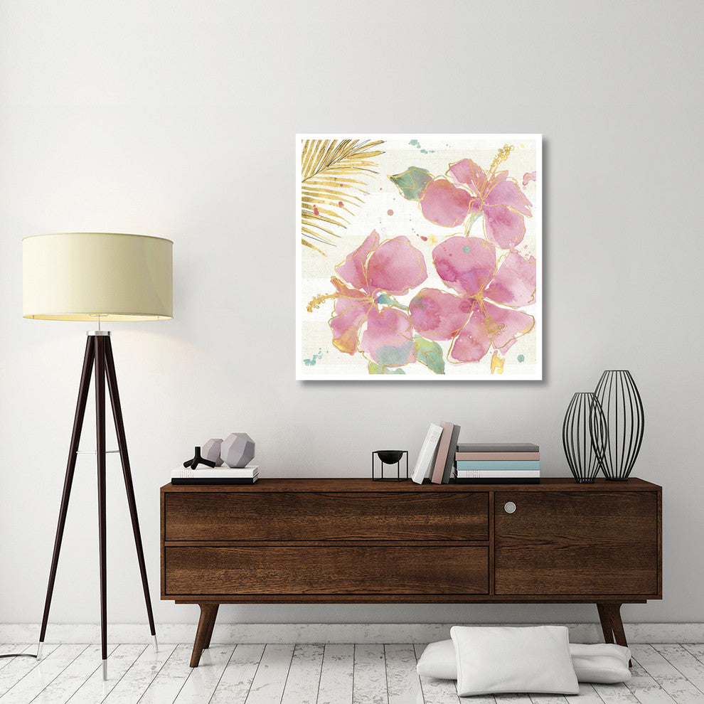 "Flamingo Fever VII" Digital Paper Print by Anne Tavoletti, 42"x42"