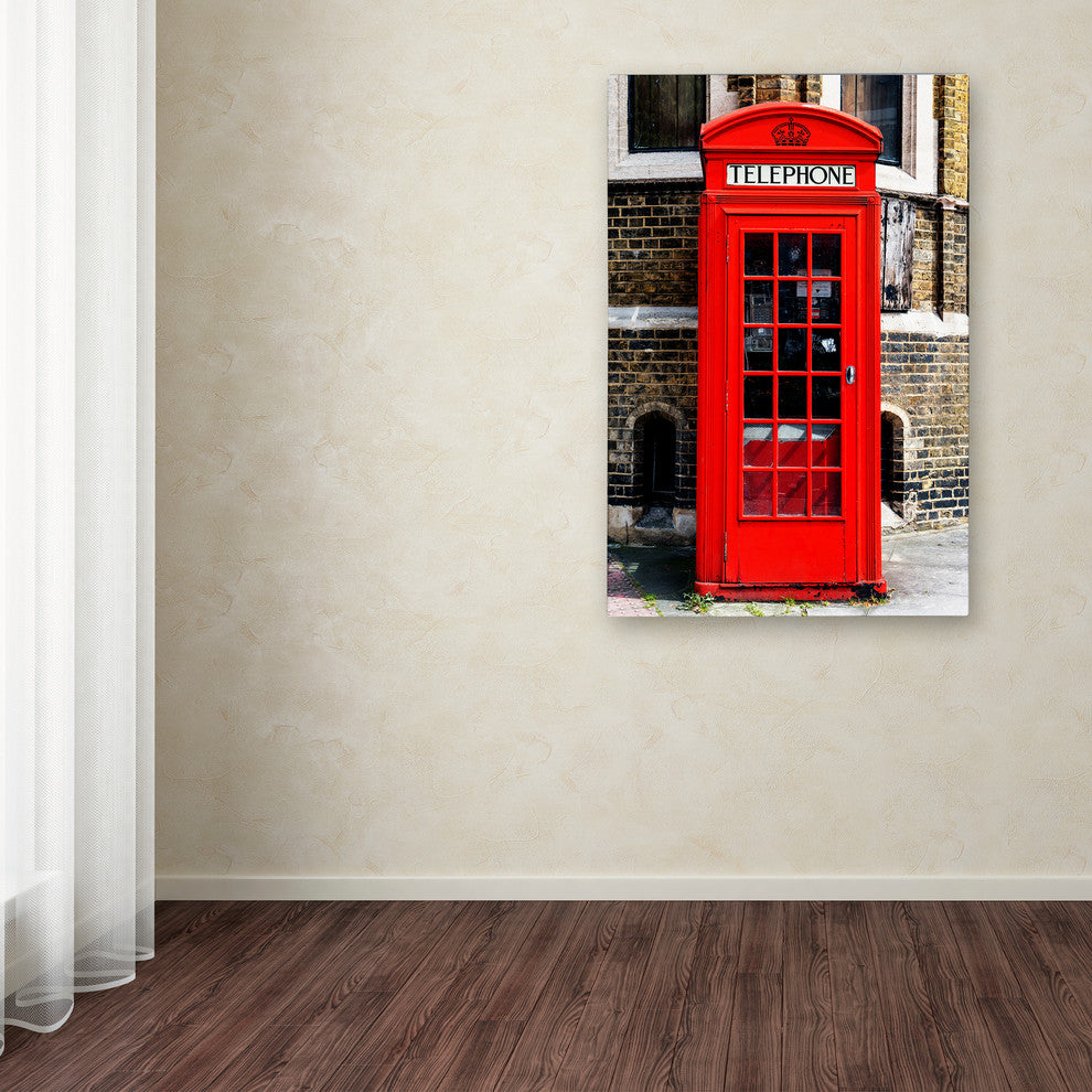 Philippe Hugonnard ''English Phone Booth London'' Canvas Art, 12x19
