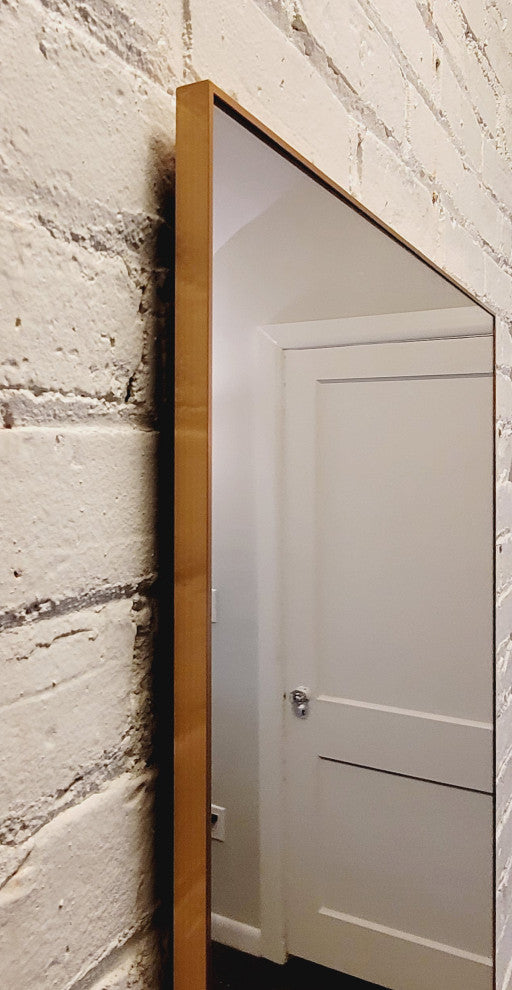 Vanta Metal Framed Wall Mirror with Dual Mounting Brackets, Gold, 39.5 in. X 29.5 in.