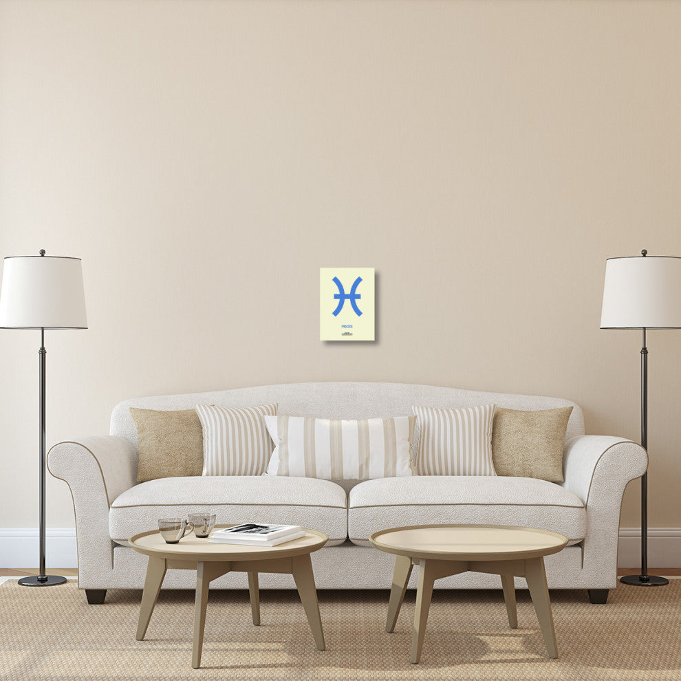 "Pisces Zodiac Sign Blue" Fine Art Print