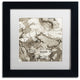 Alan Blaustein ''La Mappa II'' Art, Black Frame, White Mat, 11x11