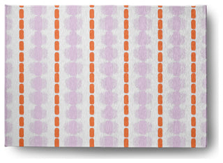 Watercolor Stripe Spring Chenille Rug, Purple-Orange, 5'x7'
