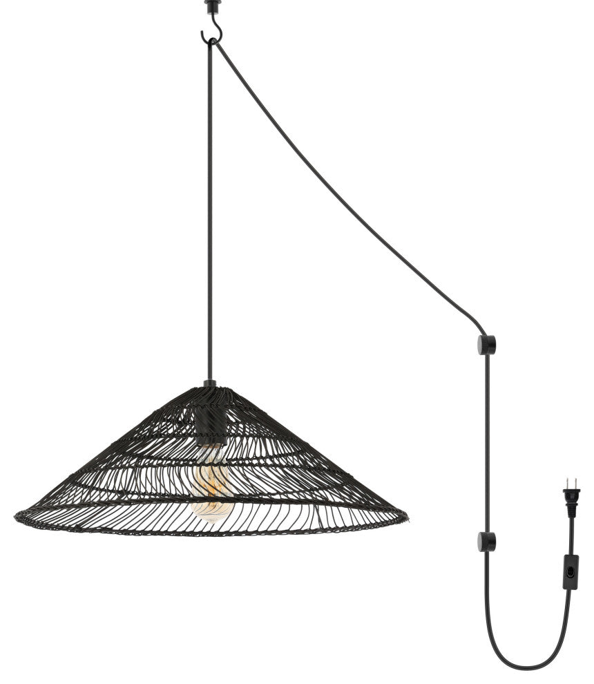 JONATHAN Y Lighting JYL1407 Nova 20"W LED Hardwired or Plug-In - Black