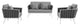 Stance 3 Piece Outdoor Patio Aluminum Sectional Sofa Set