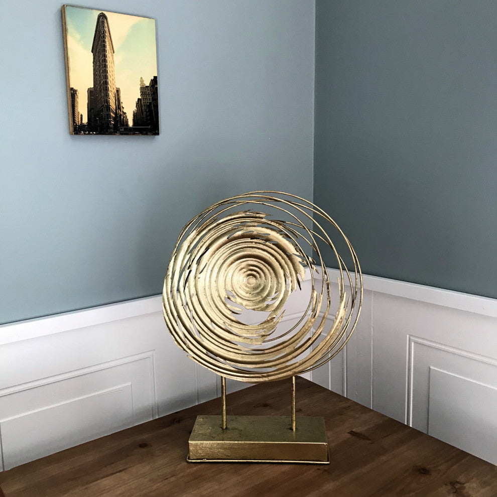 Modernist Gold Metal Abstract Constellation Sculpture
