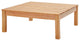 Lounge Coffee Table, Square, Wood, Brown Natural, Modern, Outdoor Patio Cafe